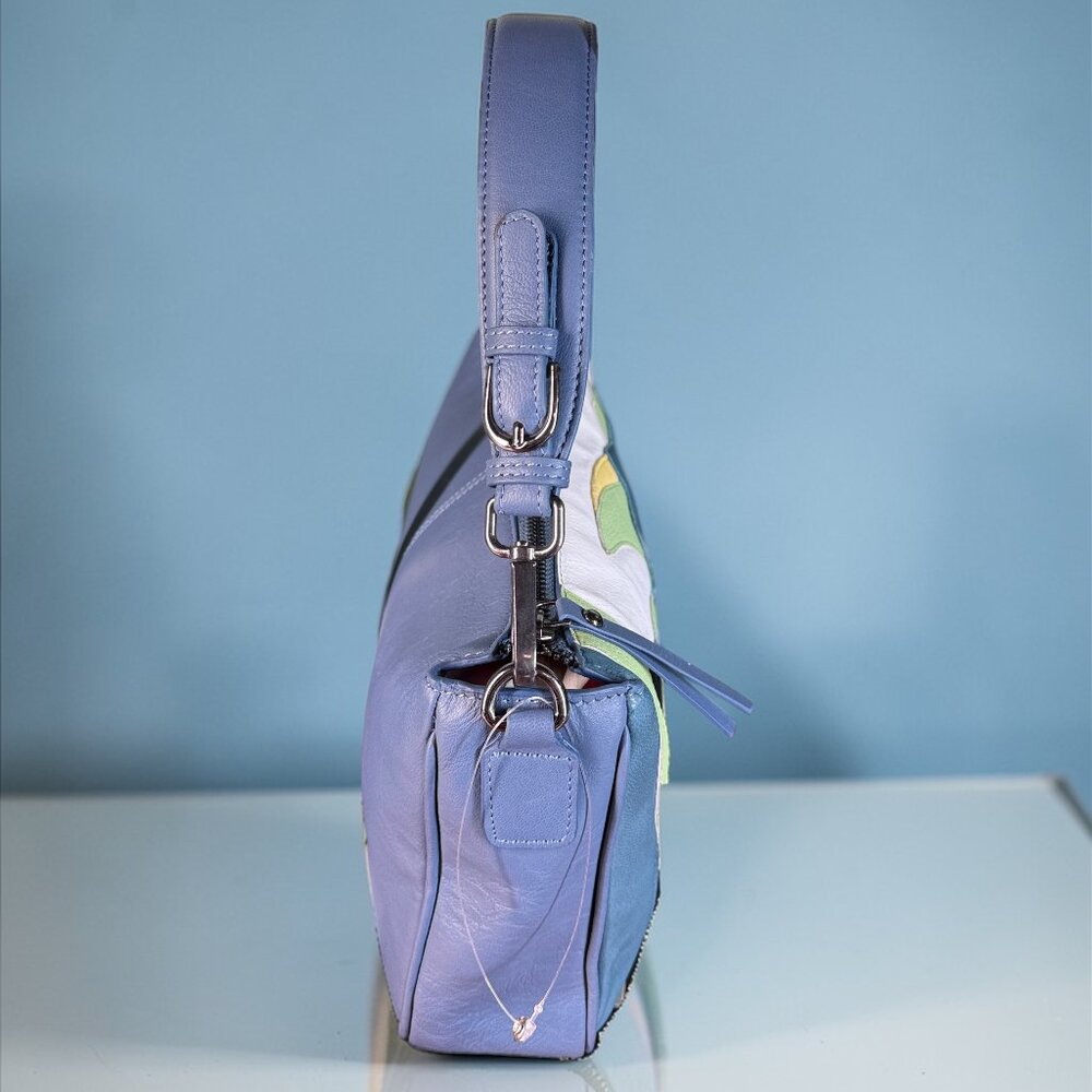 Sharif Studio Limited Edition Leather Floral Appliqué Shoulder Crossbody Bag - Picture 10 of 16
